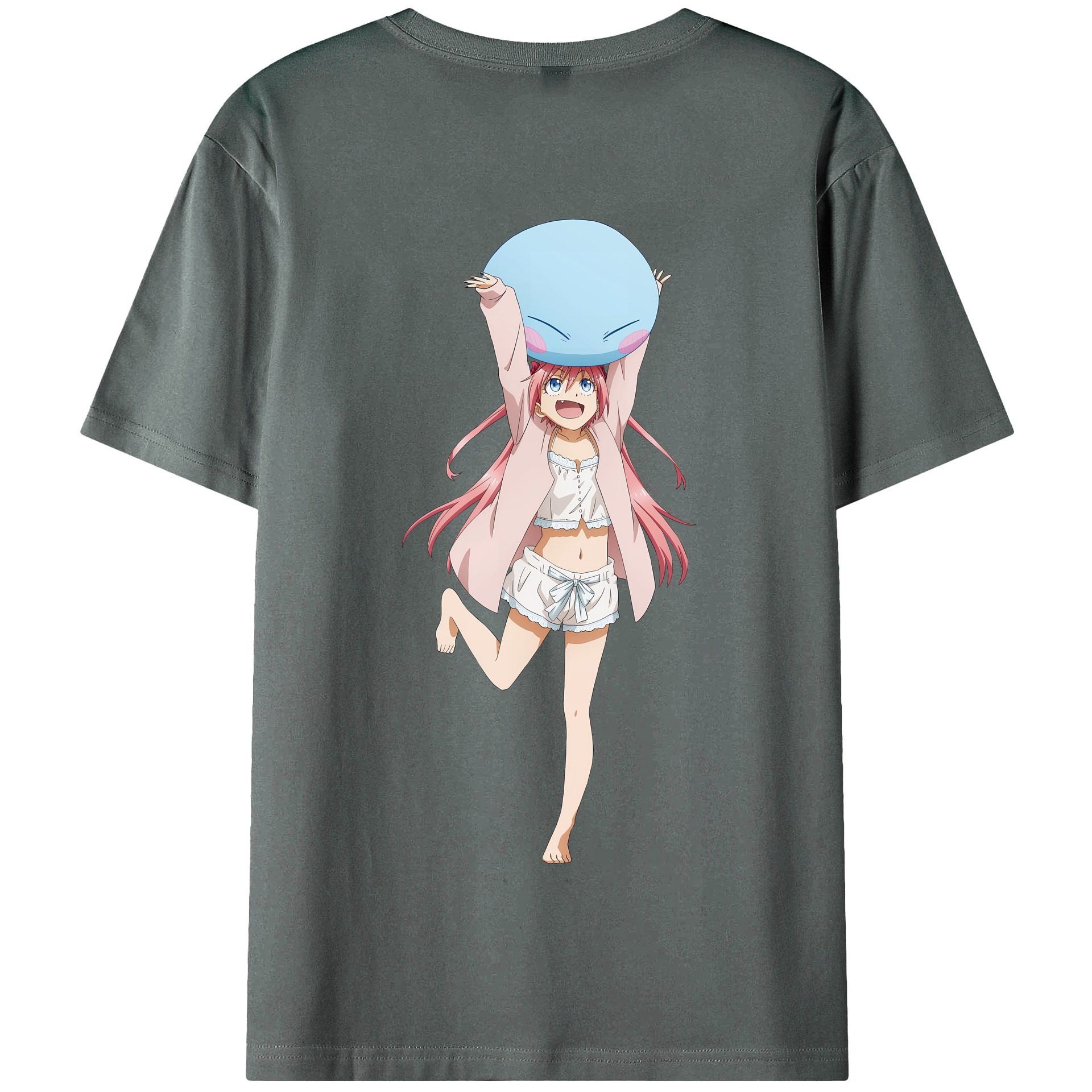 （画像用） 転スラ Regarding Reincarnated to Slime 綿100％半袖Tシャツ（背面プリント）